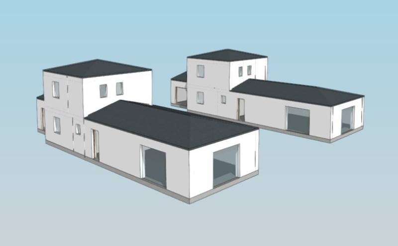 Etude thermique RE2020 pour la construction d'une double maison sur la commune de DRAGUIGNAN (83)