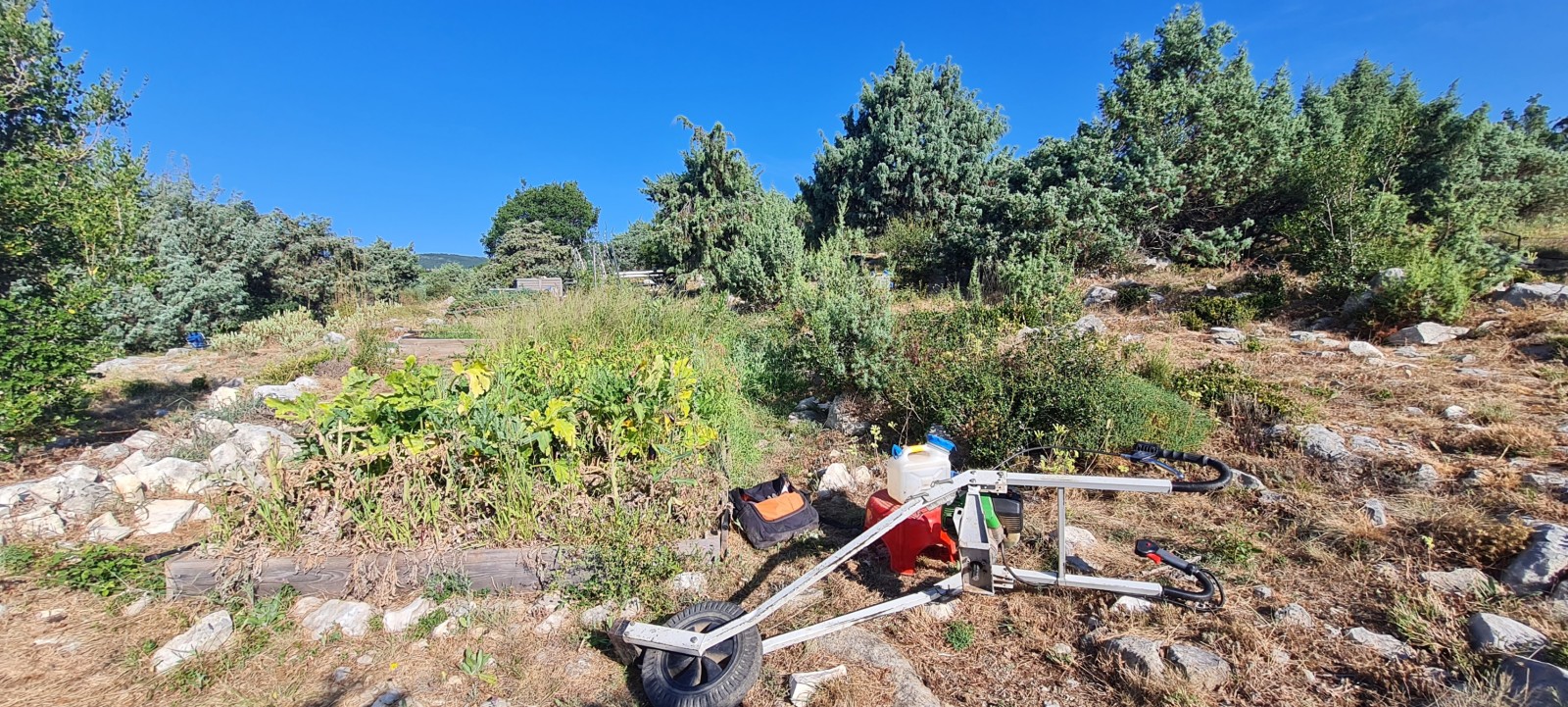 Etude de sol hydrogéologique pour la définition d'une filière d'assainissement non collectif sur la commune de MONS dans le VAR (83) - vue d'ensemble des sondages