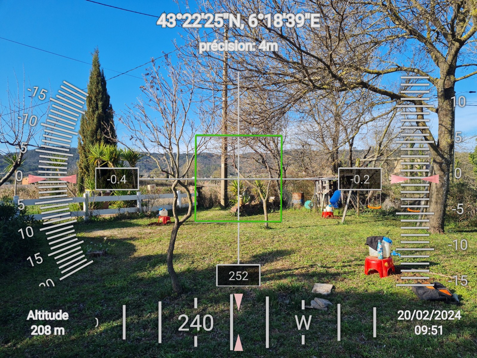 Intervention pour la réhabilitation d'un système se trouvant dans un périmètre de protection d'un captage  - mesure de la pente