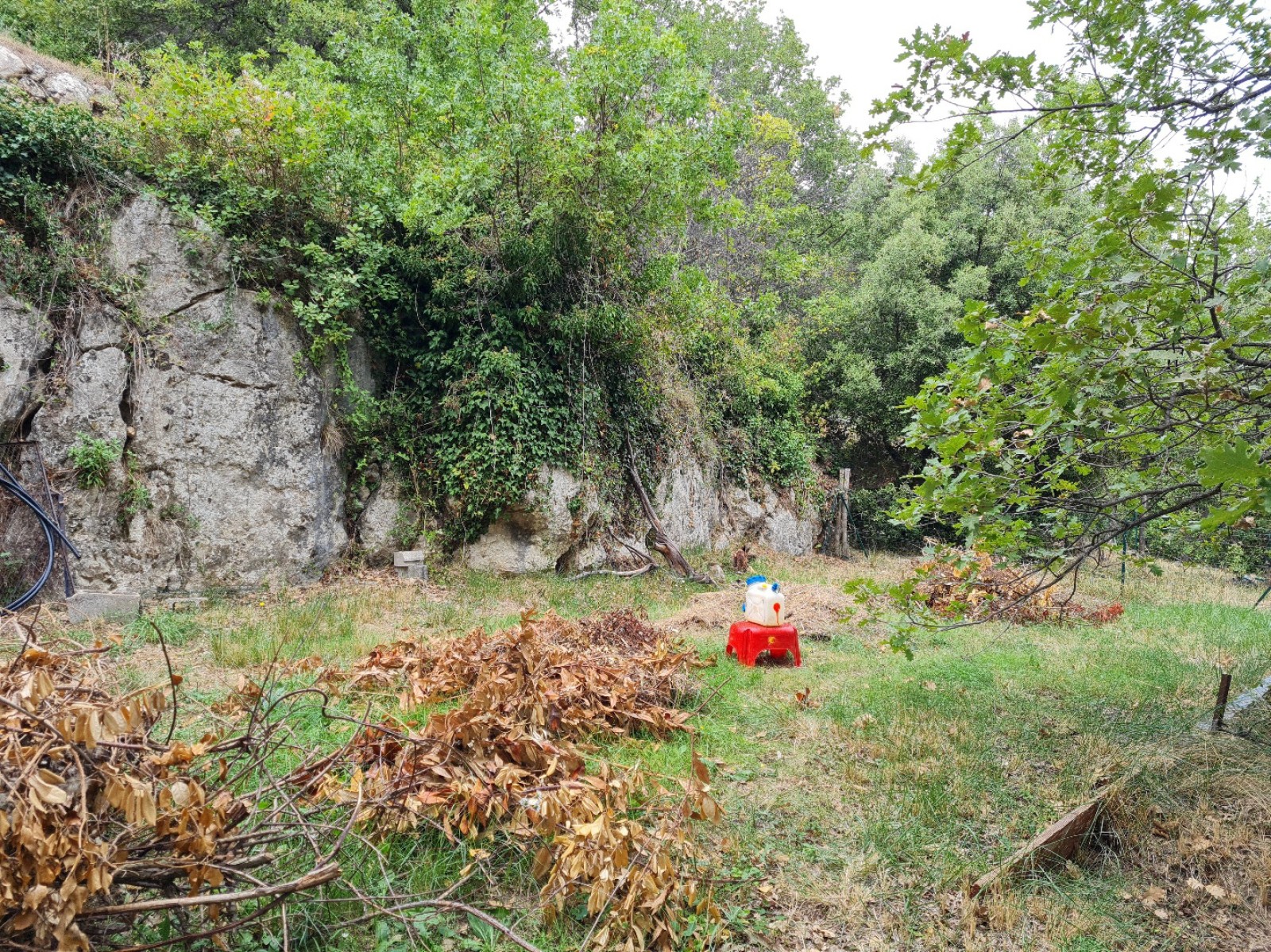 Etude de sol hydrogéologique pour la définition d'une filière d'assainissement non collectif sur la commune de SEILLANS dans le VAR (83) - vue d'ensemble des sondages