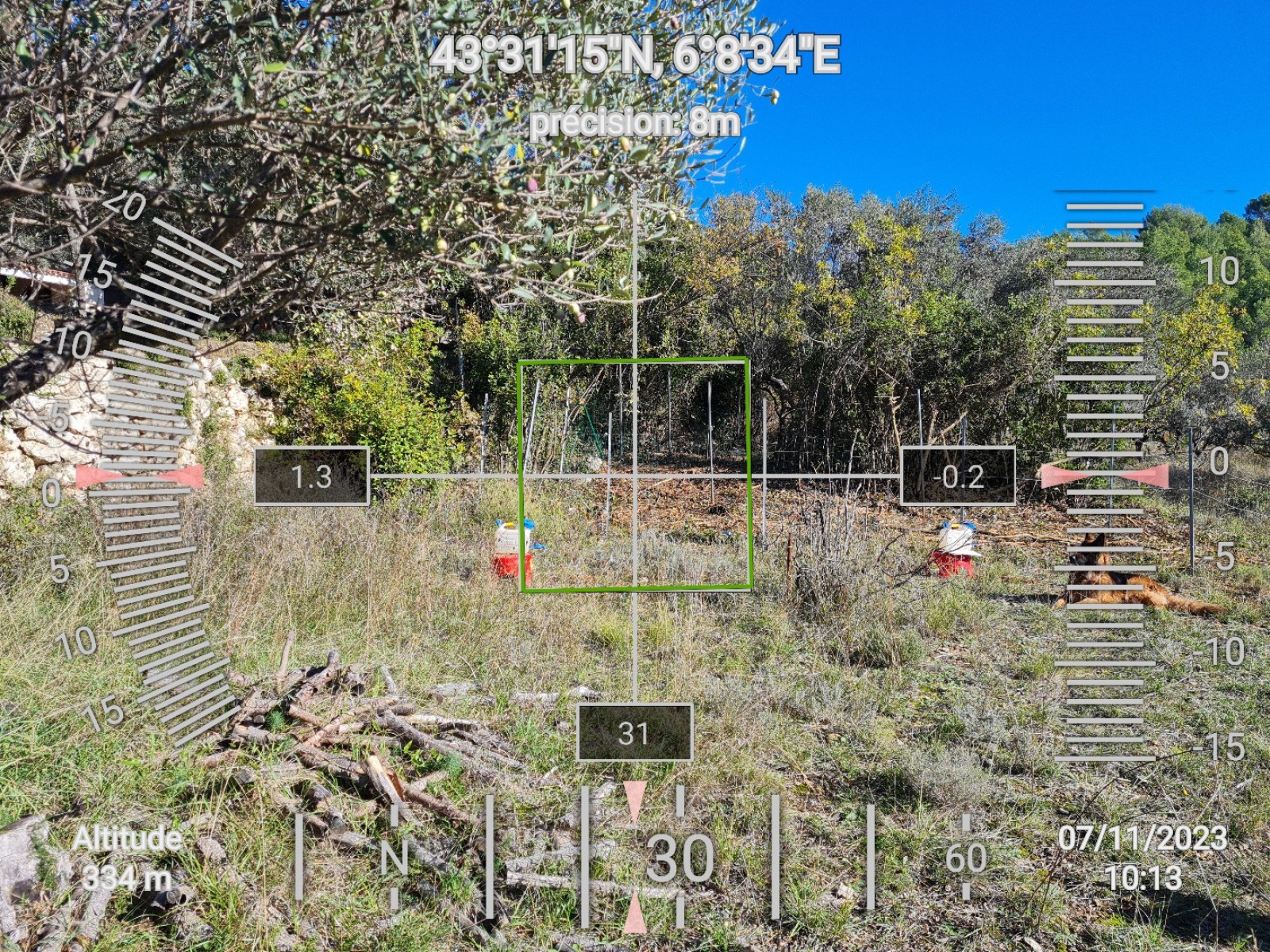 Etude de sol hydrogéologique pour la définition d'une filière d'assainissement non collectif sur la commune de COTIGNAC dans le VAR (83) - mesure de la pente