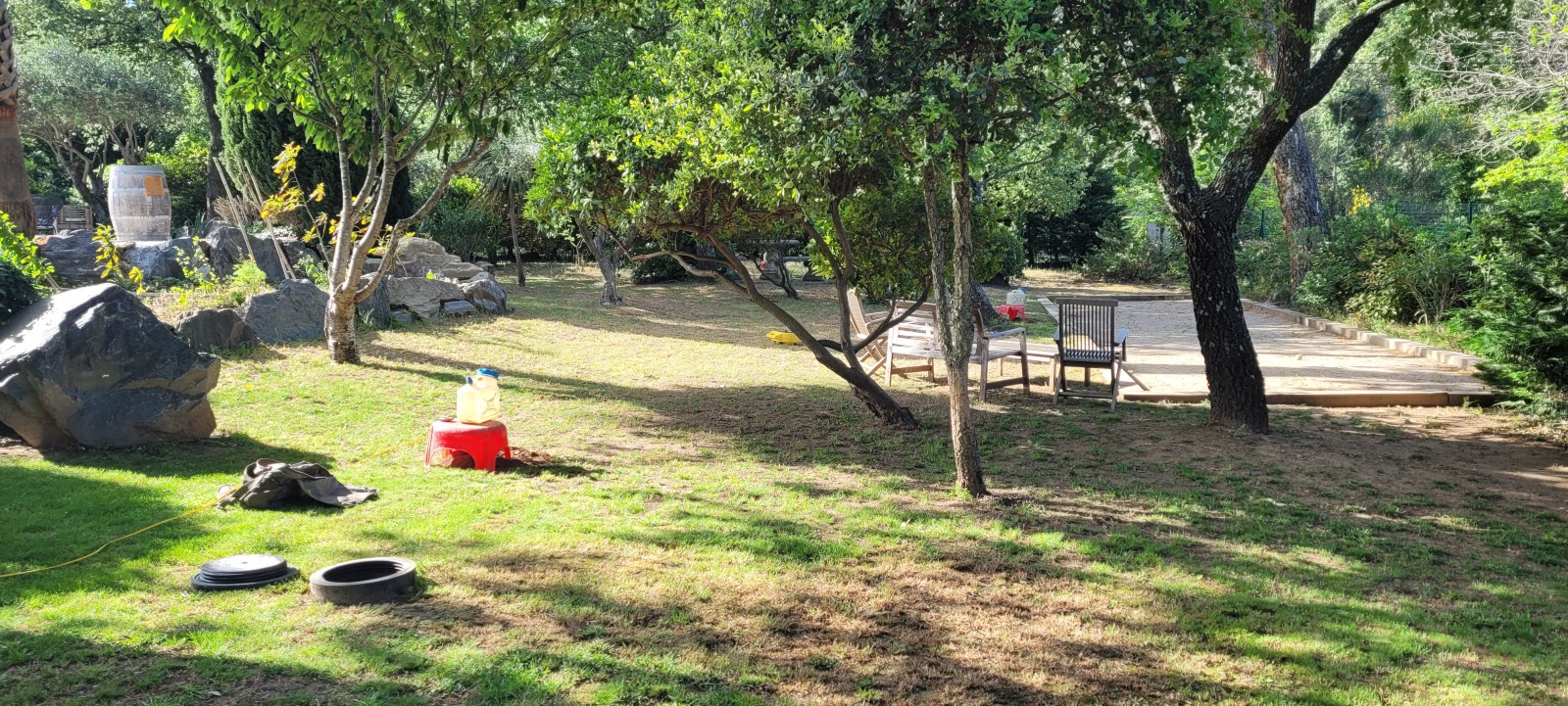 Zone de sondage 2 Étude de sol hydrogéologique en assainissement non collectif réhabilitation d'une maison existante sur La garde Freinet dans le Var 83