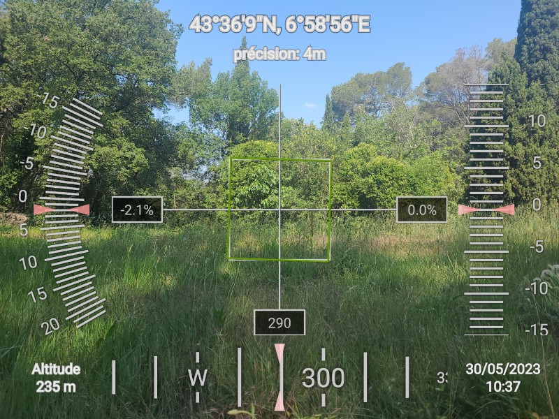 Mesure topographique Etude de sol hydrogéologique en anc assainissement non collectif sur Mougins dans les Alpes Maritimes 06 d'une villa existante.